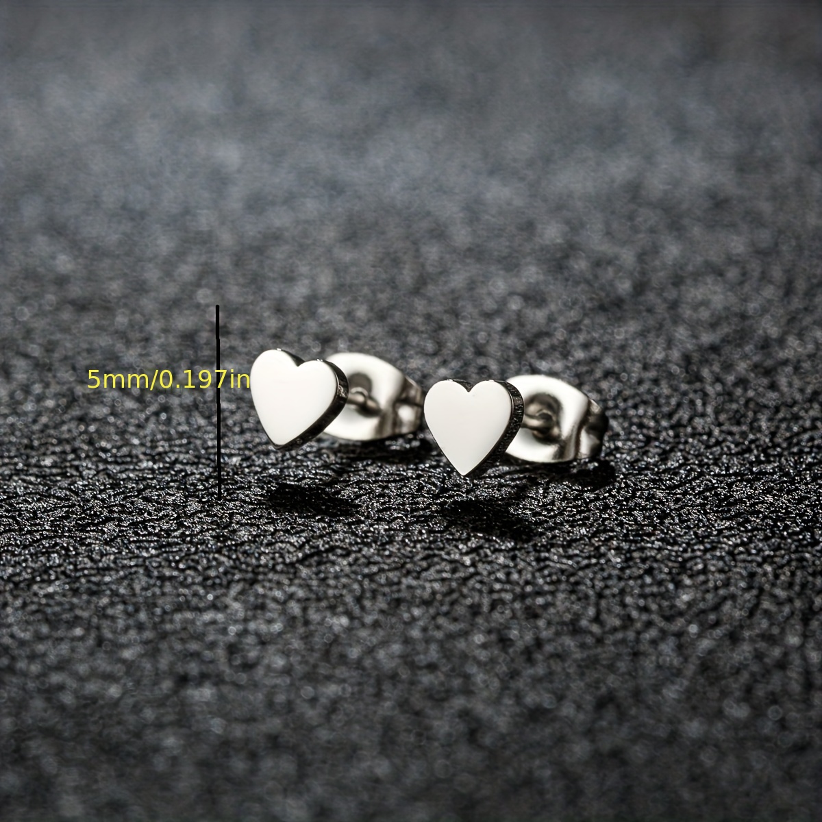 Heart Shaped Stud Earrings For Men Party